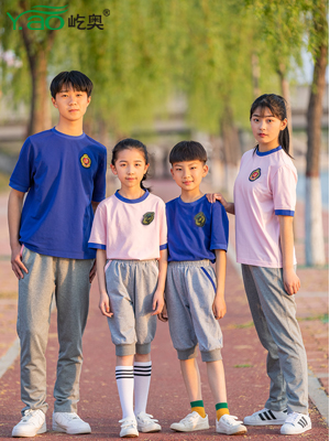 屹奧2019小、初、高夏季校服新款運(yùn)動(dòng)套裝